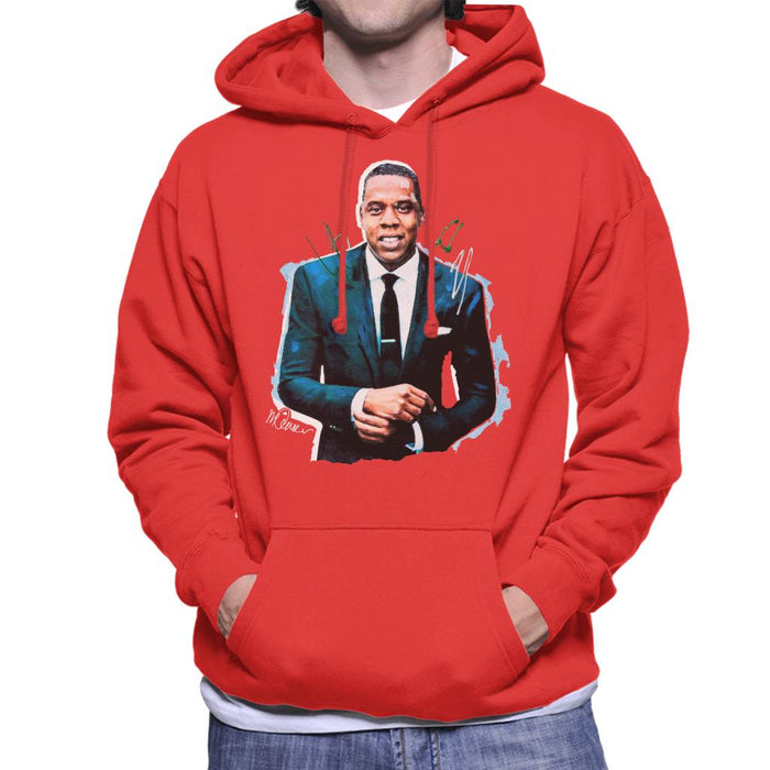 Sidney Maurer Original Portrait Of Jay Z Suit Men's Hooded Sweatshirt