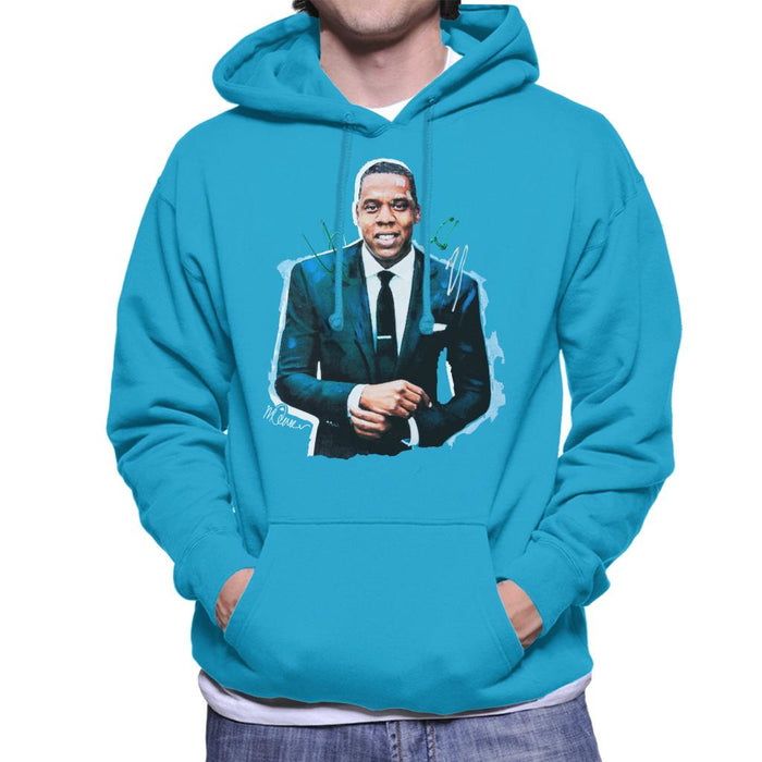 Sidney Maurer Original Portrait Of Jay Z Suit Men's Hooded Sweatshirt