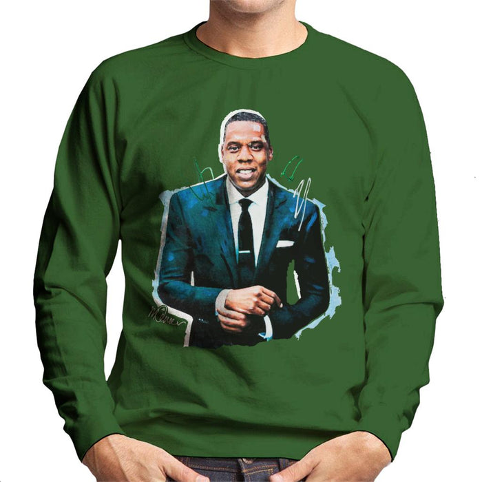 Sidney Maurer Original Portrait Of Jay Z Suit Men's Sweatshirt