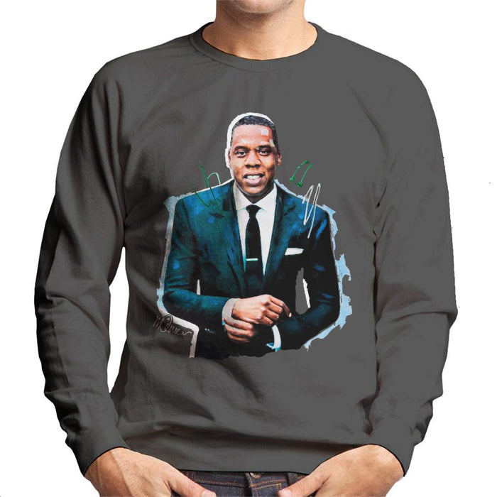 Sidney Maurer Original Portrait Of Jay Z Suit Men's Sweatshirt