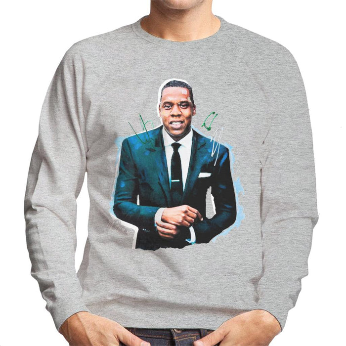Sidney Maurer Original Portrait Of Jay Z Suit Men's Sweatshirt