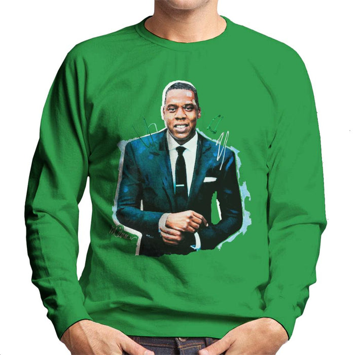Sidney Maurer Original Portrait Of Jay Z Suit Men's Sweatshirt