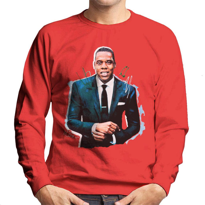 Sidney Maurer Original Portrait Of Jay Z Suit Men's Sweatshirt