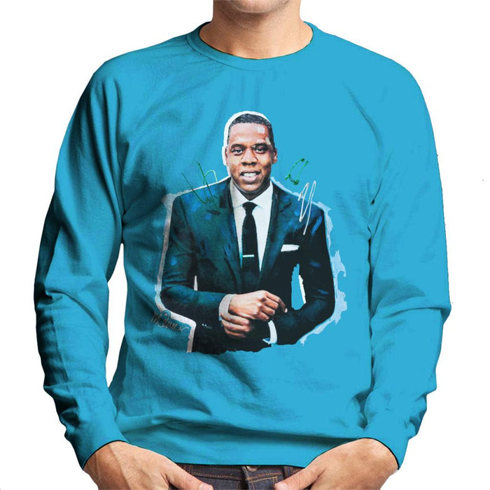 Sidney Maurer Original Portrait Of Jay Z Suit Men's Sweatshirt