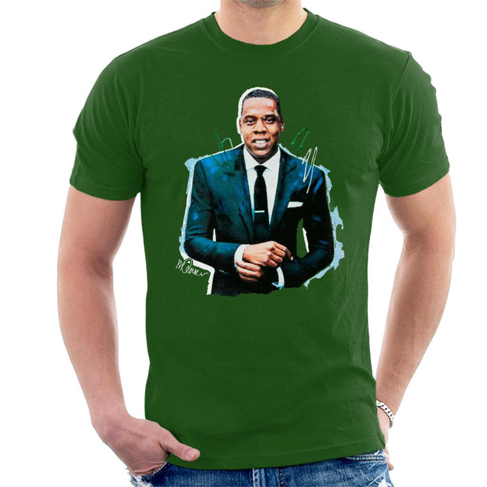 Sidney Maurer Original Portrait Of Jay Z Suit Men's T-Shirt