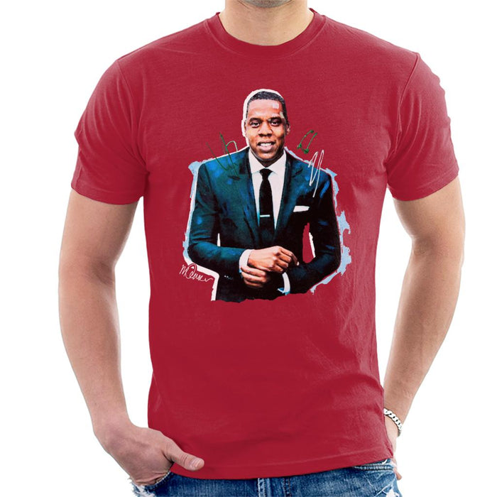 Sidney Maurer Original Portrait Of Jay Z Suit Men's T-Shirt