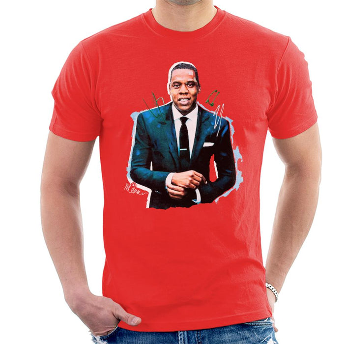 Sidney Maurer Original Portrait Of Jay Z Suit Men's T-Shirt