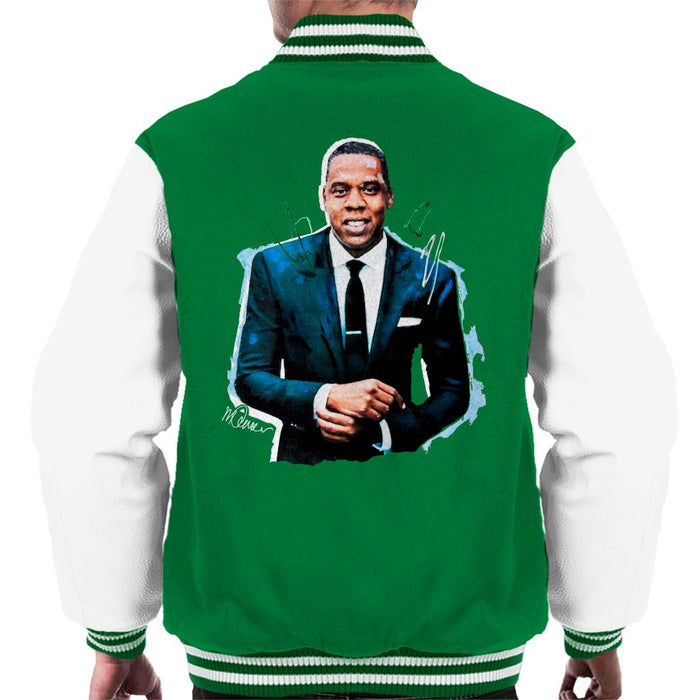 Sidney Maurer Original Portrait Of Jay Z Suit Men's Varsity Jacket