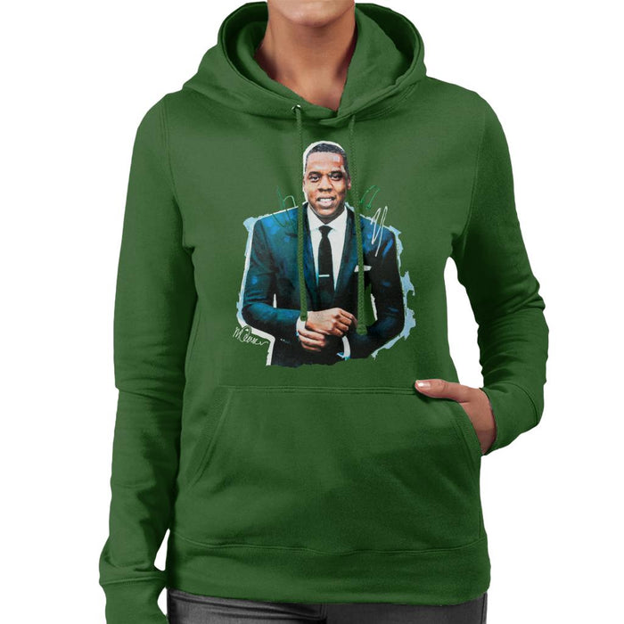 Sidney Maurer Original Portrait Of Jay Z Suit Women's Hooded Sweatshirt