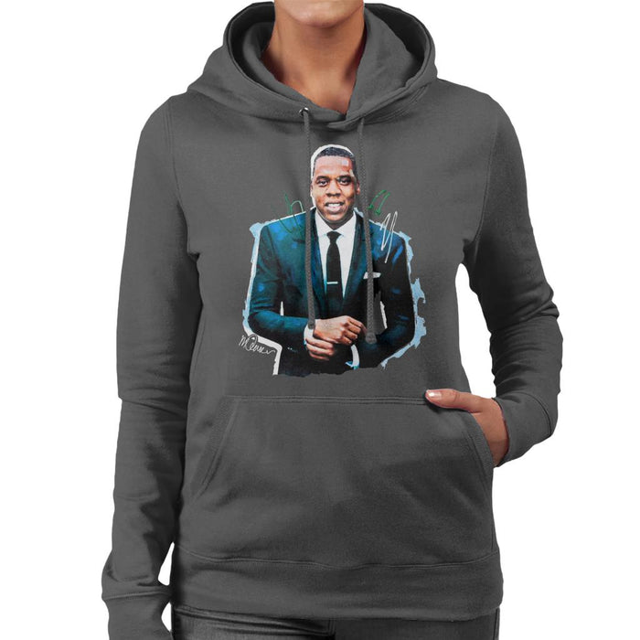 Sidney Maurer Original Portrait Of Jay Z Suit Women's Hooded Sweatshirt
