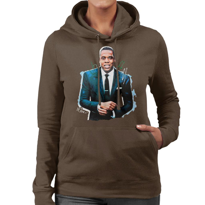 Sidney Maurer Original Portrait Of Jay Z Suit Women's Hooded Sweatshirt