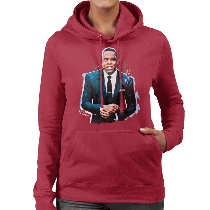 Sidney Maurer Original Portrait Of Jay Z Suit Women's Hooded Sweatshirt