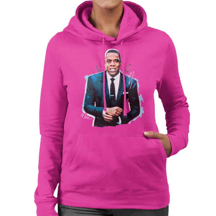 Sidney Maurer Original Portrait Of Jay Z Suit Women's Hooded Sweatshirt