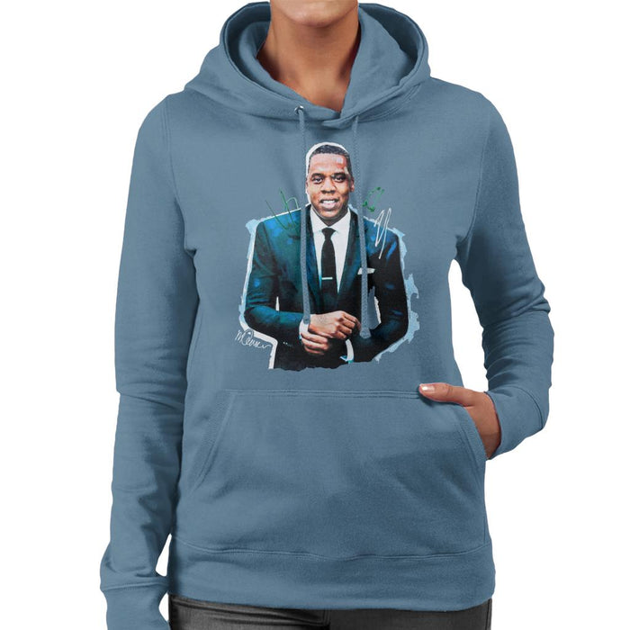 Sidney Maurer Original Portrait Of Jay Z Suit Women's Hooded Sweatshirt