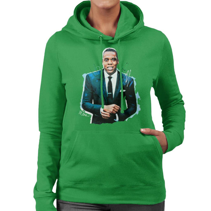 Sidney Maurer Original Portrait Of Jay Z Suit Women's Hooded Sweatshirt