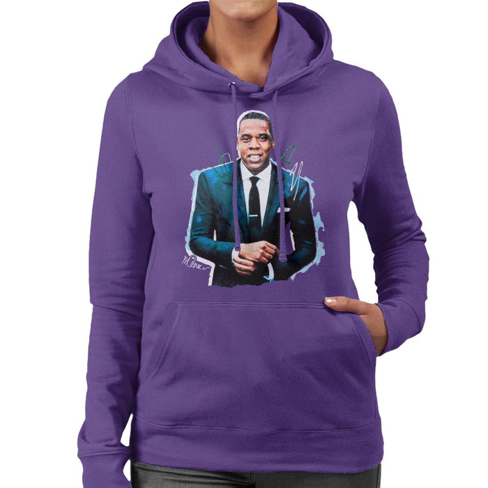 Sidney Maurer Original Portrait Of Jay Z Suit Women's Hooded Sweatshirt
