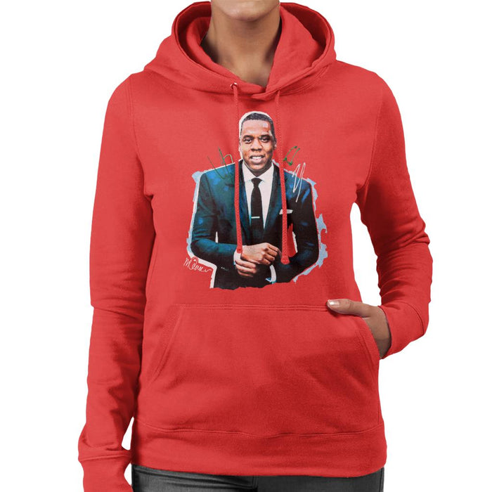Sidney Maurer Original Portrait Of Jay Z Suit Women's Hooded Sweatshirt