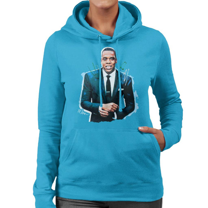 Sidney Maurer Original Portrait Of Jay Z Suit Women's Hooded Sweatshirt
