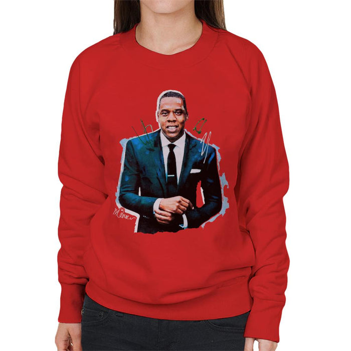 Sidney Maurer Original Portrait Of Jay Z Suit Women's Sweatshirt
