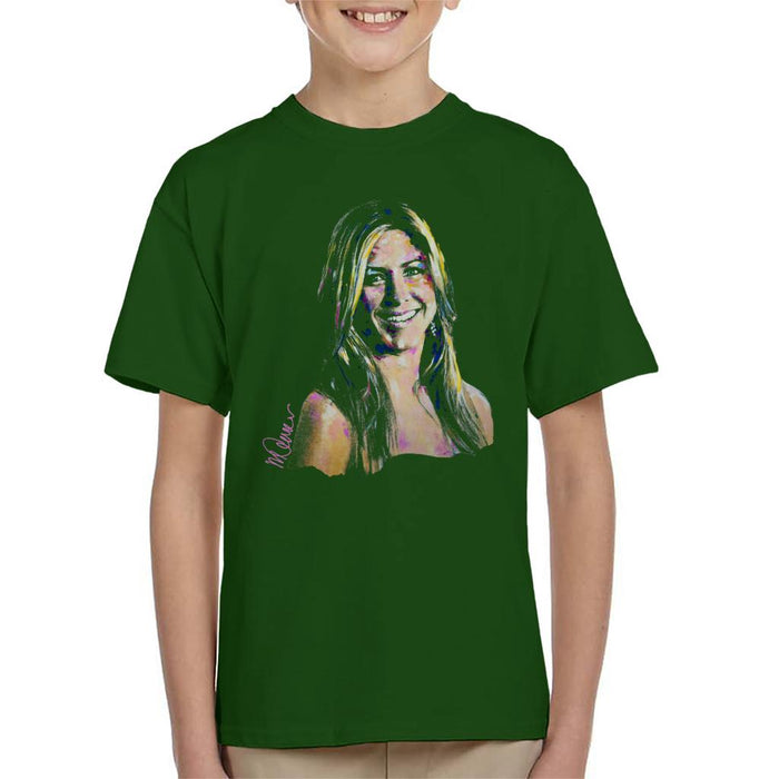 Sidney Maurer Original Portrait Of Jennifer Aniston Kid's T-Shirt