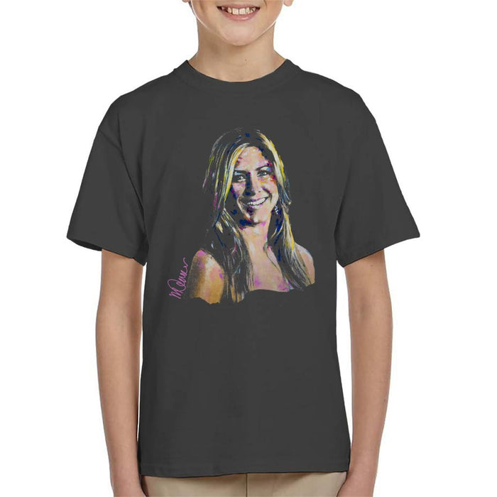 Sidney Maurer Original Portrait Of Jennifer Aniston Kid's T-Shirt