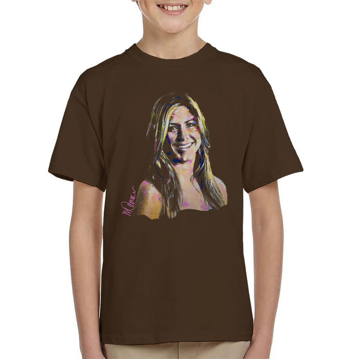 Sidney Maurer Original Portrait Of Jennifer Aniston Kid's T-Shirt