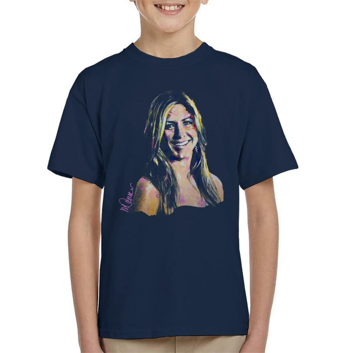 Sidney Maurer Original Portrait Of Jennifer Aniston Kid's T-Shirt