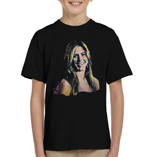 Sidney Maurer Original Portrait Of Jennifer Aniston Kid's T-Shirt