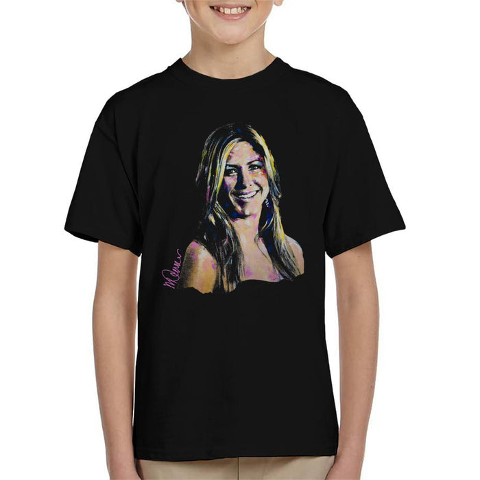Sidney Maurer Original Portrait Of Jennifer Aniston Kid's T-Shirt