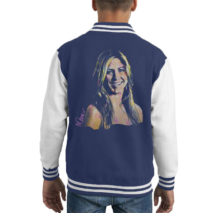 Sidney Maurer Original Portrait Of Jennifer Aniston Kid's Varsity Jacket