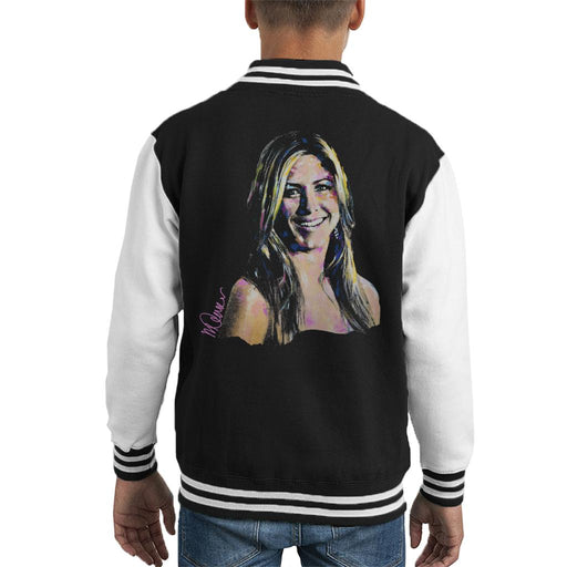 Sidney Maurer Original Portrait Of Jennifer Aniston Kid's Varsity Jacket