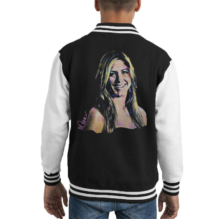 Sidney Maurer Original Portrait Of Jennifer Aniston Kid's Varsity Jacket