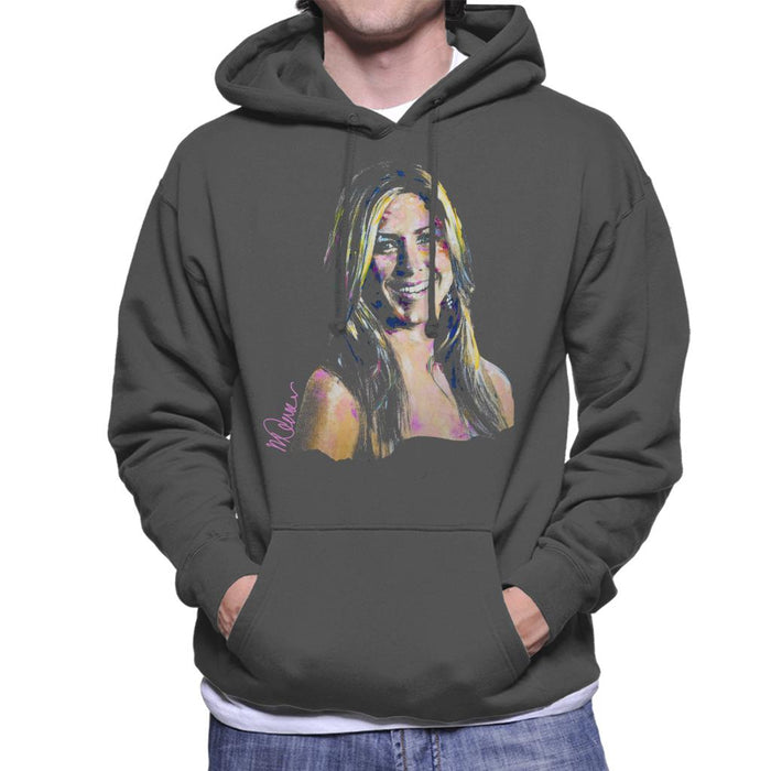 Sidney Maurer Original Portrait Of Jennifer Aniston Men's Hooded Sweatshirt
