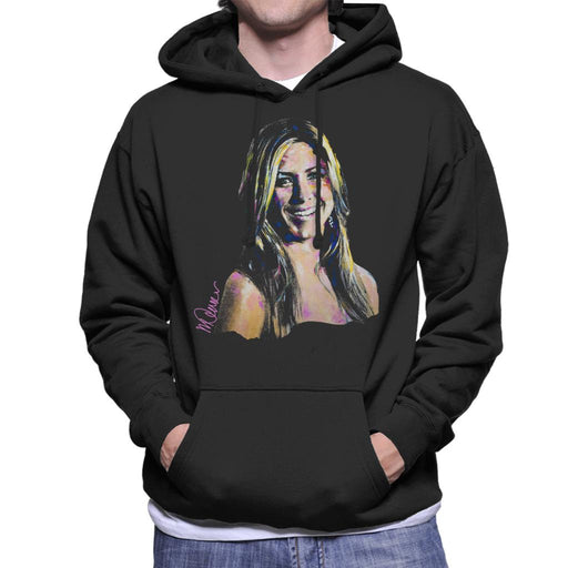 Sidney Maurer Original Portrait Of Jennifer Aniston Men's Hooded Sweatshirt