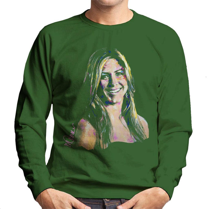 Sidney Maurer Original Portrait Of Jennifer Aniston Men's Sweatshirt