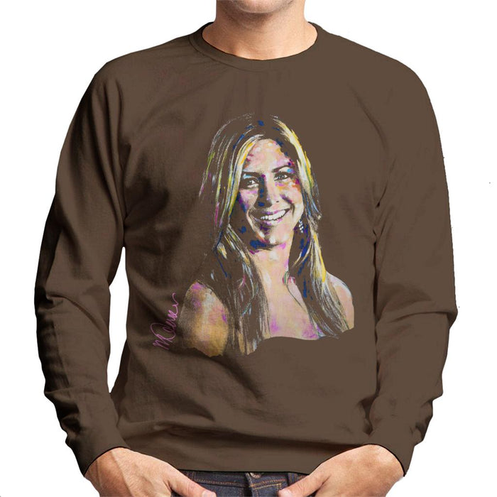 Sidney Maurer Original Portrait Of Jennifer Aniston Men's Sweatshirt
