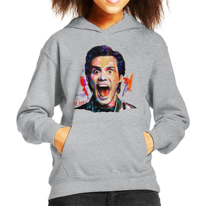 Sidney Maurer Original Portrait Of Jim Carrey Kid's Hooded Sweatshirt