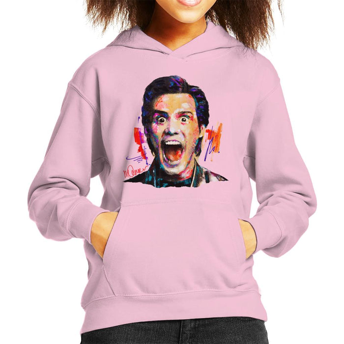 Sidney Maurer Original Portrait Of Jim Carrey Kid's Hooded Sweatshirt