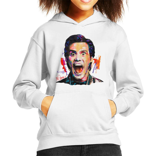 Sidney Maurer Original Portrait Of Jim Carrey Kid's Hooded Sweatshirt