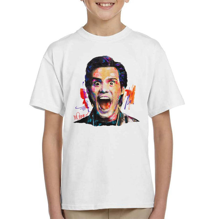 Sidney Maurer Original Portrait Of Jim Carrey Kid's T-Shirt