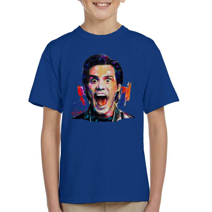 Sidney Maurer Original Portrait Of Jim Carrey Kid's T-Shirt