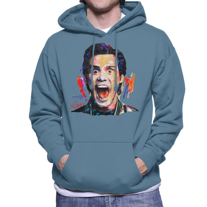 Sidney Maurer Original Portrait Of Jim Carrey Men's Hooded Sweatshirt