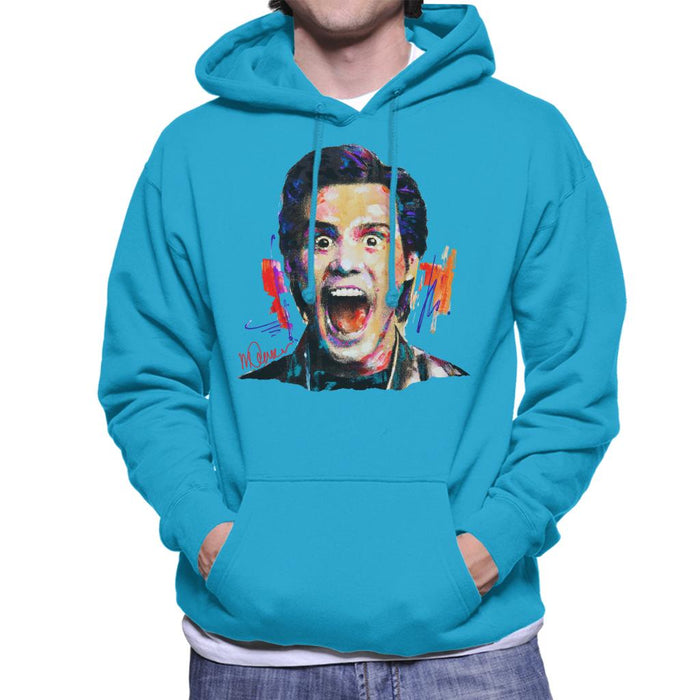 Sidney Maurer Original Portrait Of Jim Carrey Men's Hooded Sweatshirt