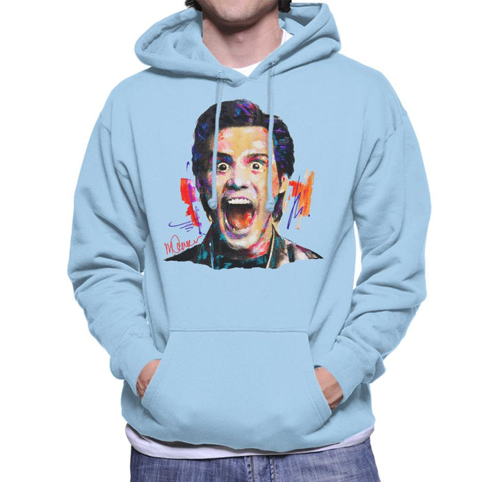 Sidney Maurer Original Portrait Of Jim Carrey Men's Hooded Sweatshirt