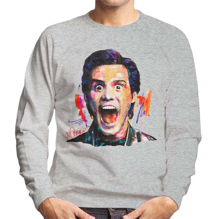 Sidney Maurer Original Portrait Of Jim Carrey Men's Sweatshirt
