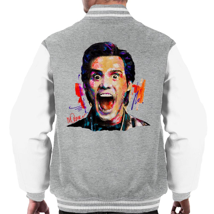Sidney Maurer Original Portrait Of Jim Carrey Men's Varsity Jacket