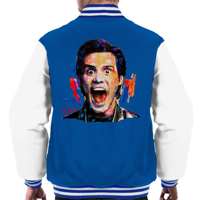 Sidney Maurer Original Portrait Of Jim Carrey Men's Varsity Jacket