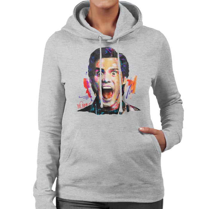Sidney Maurer Original Portrait Of Jim Carrey Women's Hooded Sweatshirt