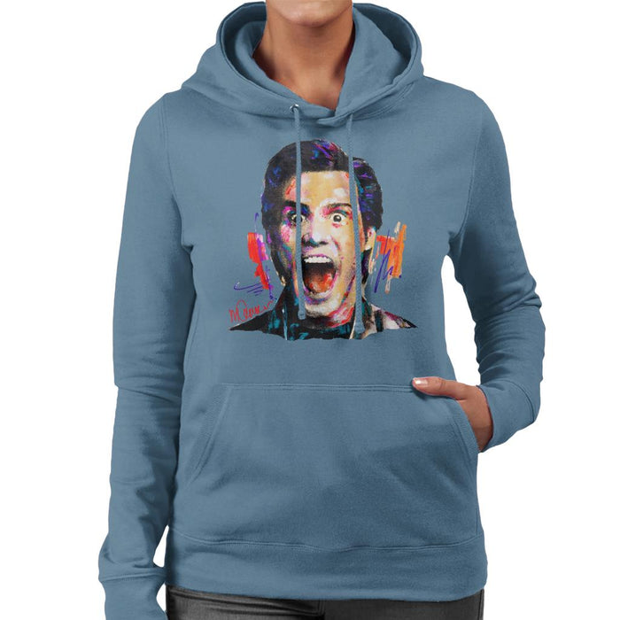 Sidney Maurer Original Portrait Of Jim Carrey Women's Hooded Sweatshirt