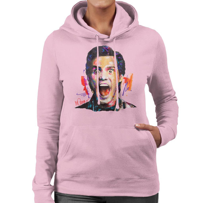 Sidney Maurer Original Portrait Of Jim Carrey Women's Hooded Sweatshirt